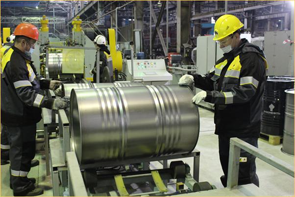 Роснефть ввела в эксплуатацию линию по производству металлической тары для нефтепродуктов в г. Ангарск